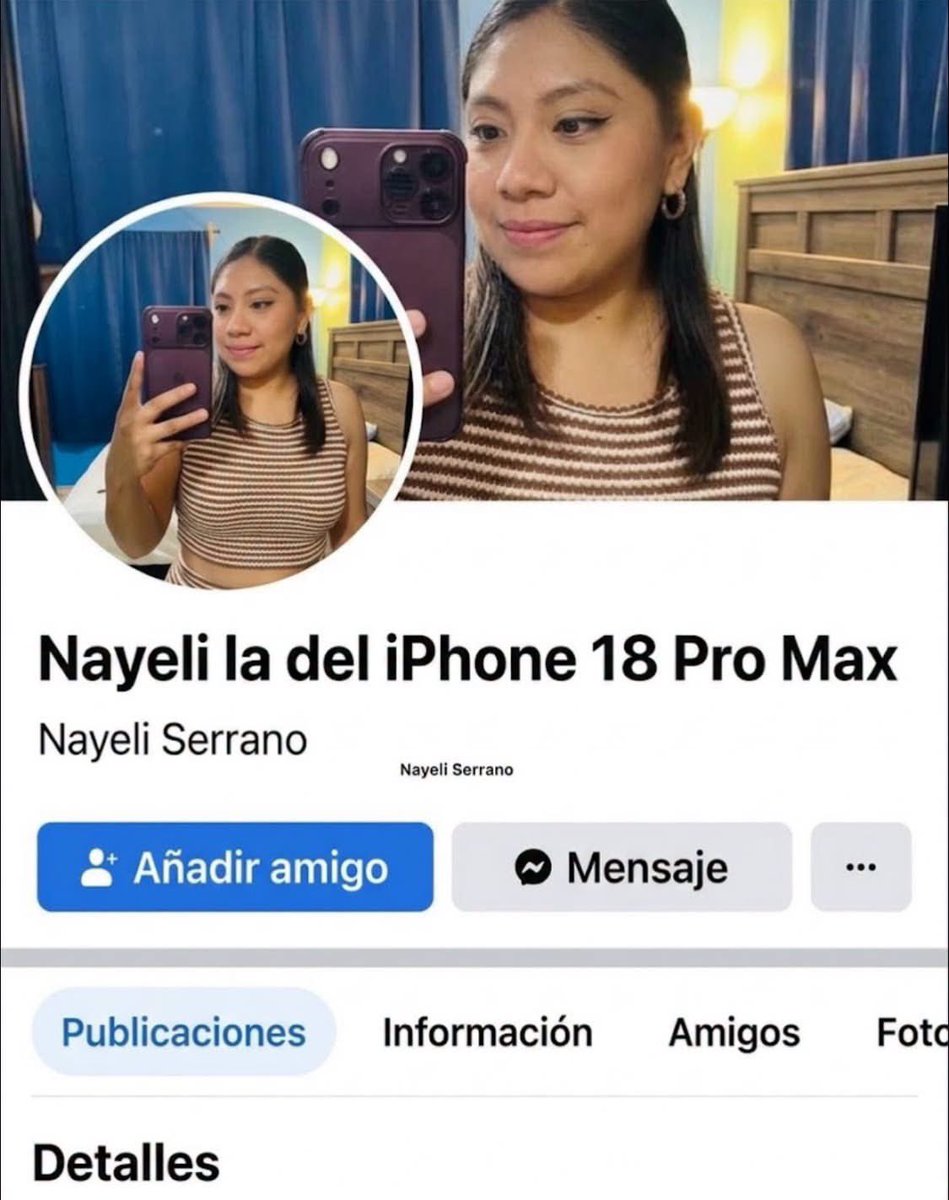 Librattus's tweet photo. Nomás no vayas andar de mamona cuando tengas el iPhone 18 Pro Max.

Ella en corto: 😮‍💨😌😂 https://t.co/SR94YtafL8