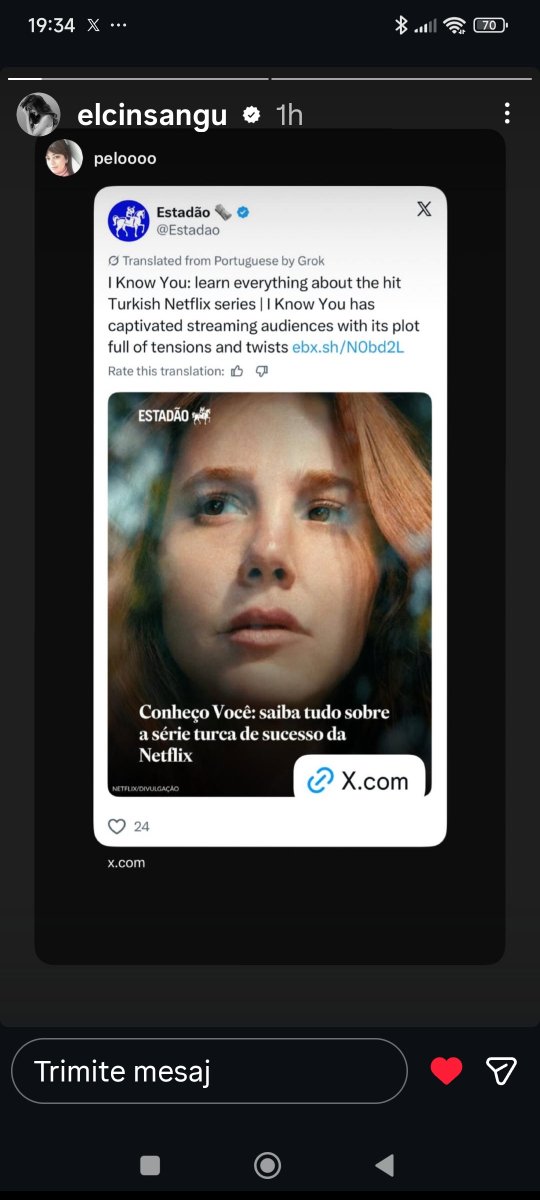 LupucaMariana's tweet photo. From IG story's Elçin 

#ElçinSangu  🧡⭐🧡
#SeniTanıyorum https://t.co/tmRMhUxN3N