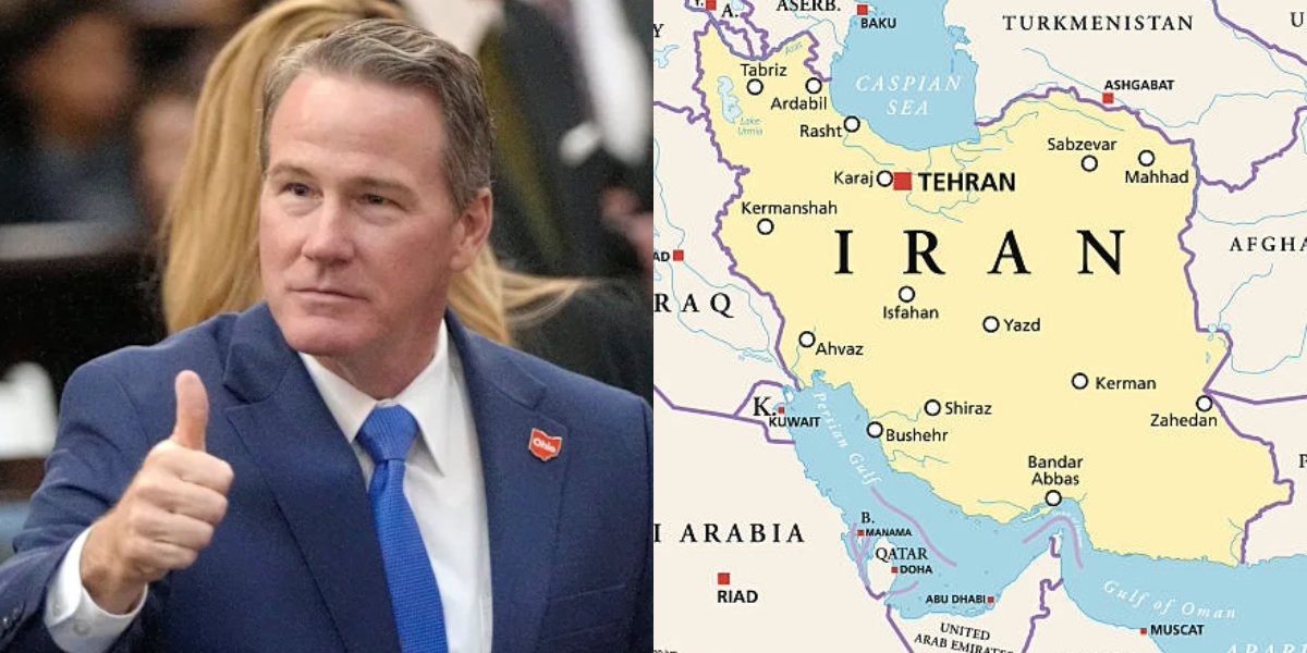sherrodburner's tweet photo. BREAKING: Foreign war-loving Jon Husted has just voted to continue the Iran war for the 14th consecutive time. https://t.co/17M4UEZzNT