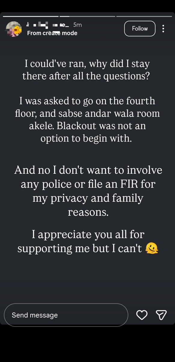 TheRFTeam's tweet photo. The woman said she is not seeking legal intervention from Delhi Police, citing concerns over privacy and the possibility of creating difficulties for her family.
2/3 https://t.co/9tsUYTrxS2