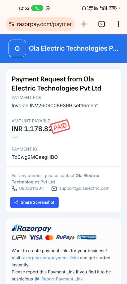 Sanjay0sanj's tweet photo. Paid for service, rode just 50 km, battery fully discharged &amp; won’t charge. Now will you call it “dead” and deny warranty? You claim 125 km true range—so why only 50 km? What did I pay for? 🫪  @OlaElectric @bhash @CJP_for_India and u will charge again for same issue 🙄 #scam https://t.co/NRnSNzSNeh