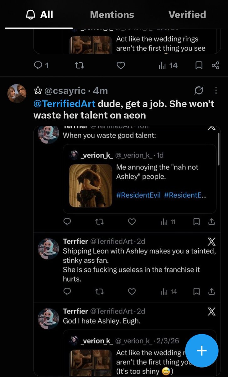 TerrifiedArt's tweet photo. @csayric Maybe you should take your own advice. Tagging me twice is sad, dude. 
I don't have to like a ship or a character for that matter. I'm not obligated. You can have your weird ass fantasy, though. Have the day you so rightfully deserve. 💀 https://t.co/qctMN8OBj3