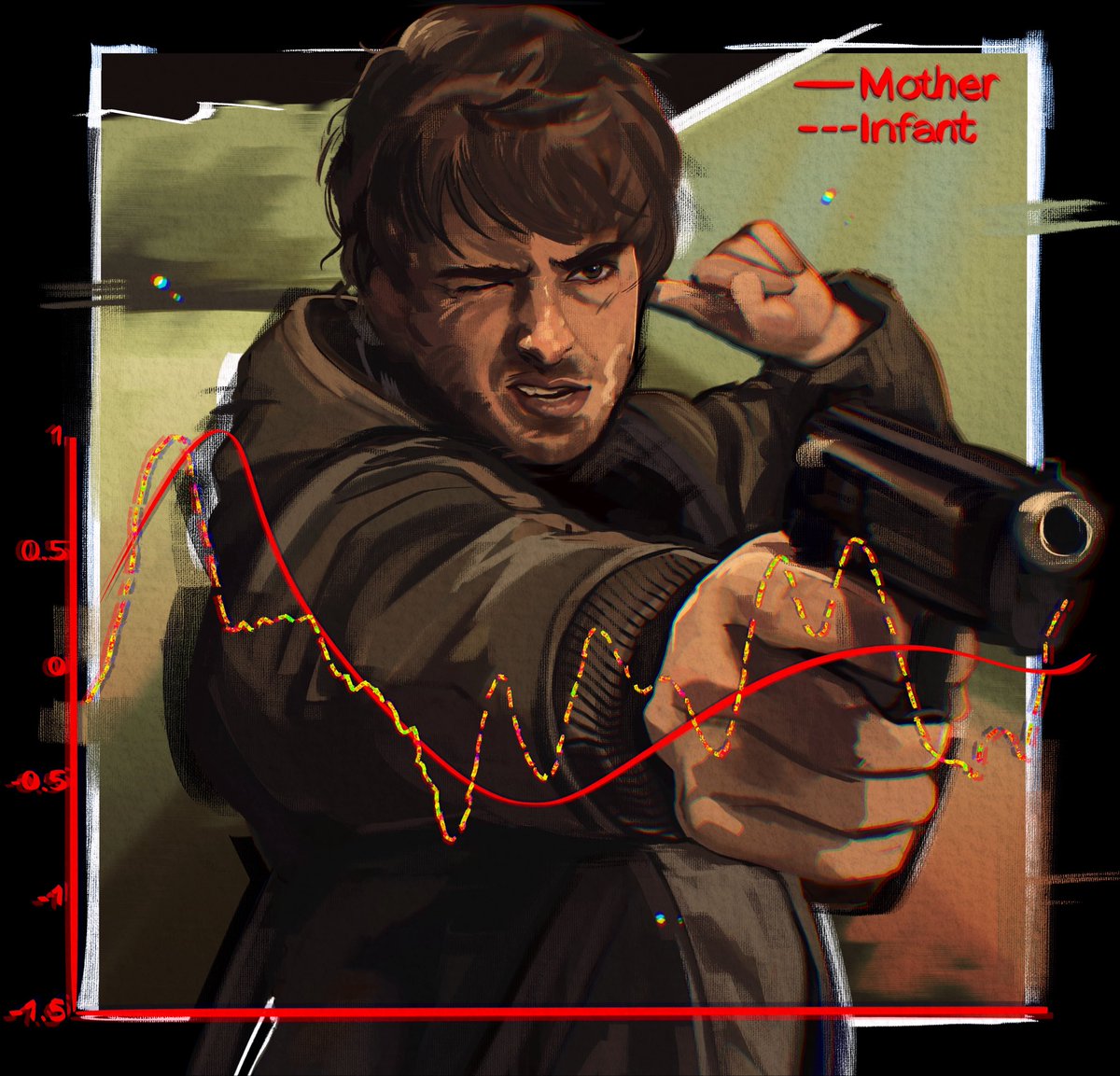 pommepony's tweet photo. take aim or take responsibility 🫀

#ResidentEvil
#bryanhodukavich https://t.co/YPD3aQuIBC