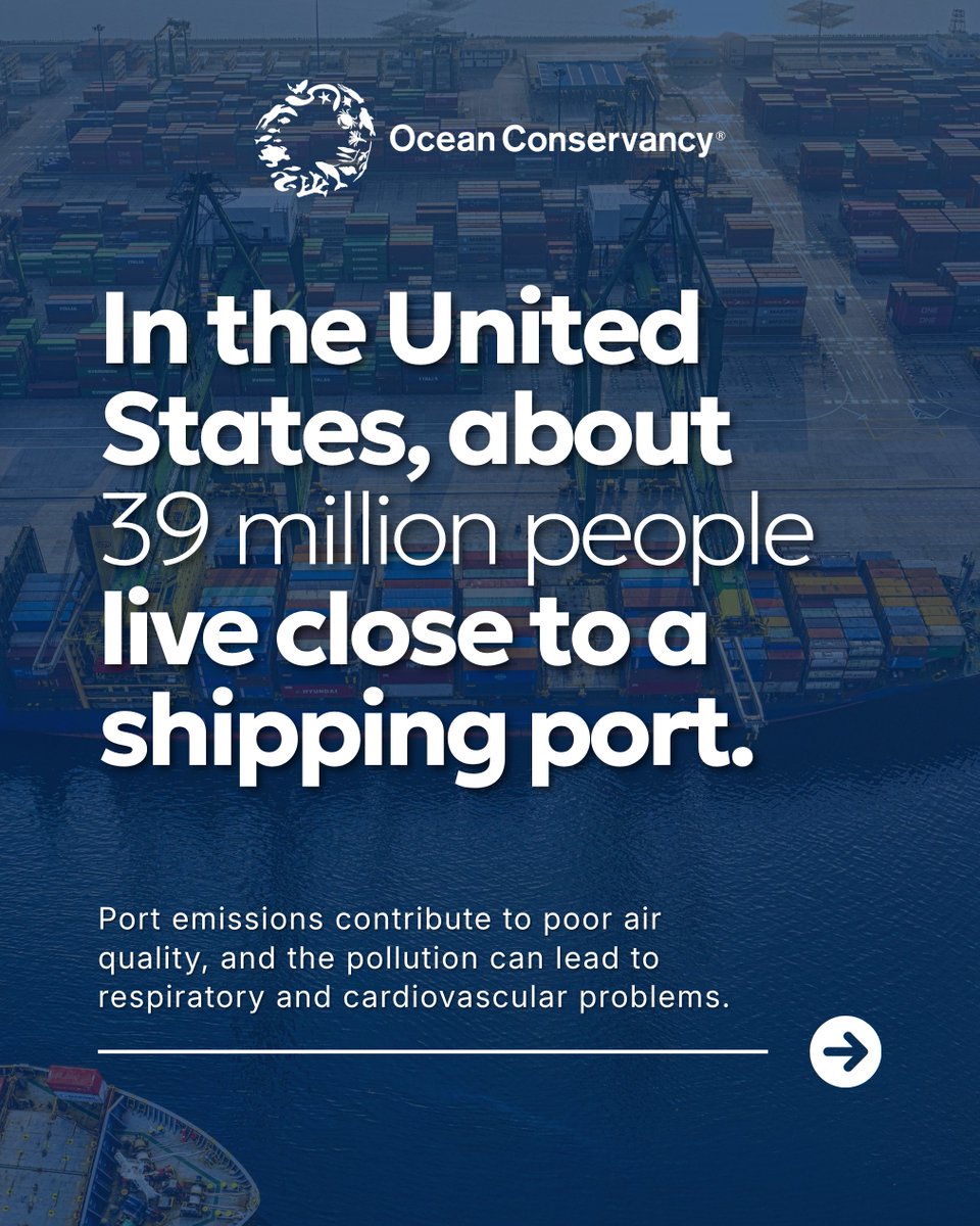 OurOcean's tweet photo. The numbers show just what’s at stake. Recent updates to the rules are projected to:  

⛴️ Cut cancer risk near major ports by 55%+ 
⛴️ Reduce cancer-causing pollution by 89% 
⛴️ Save $7+ billion in health care costs https://t.co/G2QO6Y7SAv