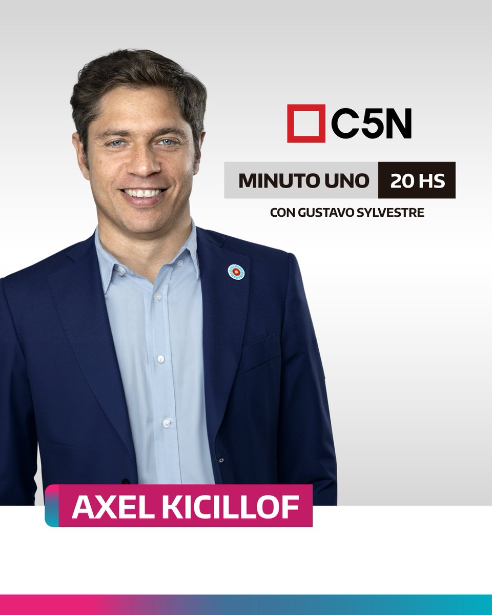 Kicillofok's tweet photo. Esta noche voy a estar conversando con el @Gatosylvestre en M1, por @C5N.

Seguilo en vivo
https://t.co/6jEolrew11 https://t.co/TNJiTwHaCo
