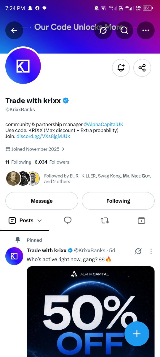 TRADEWPROFESSOR's tweet photo. @Amat_trades @AlphaCapitalUK @KrixxBanks All done https://t.co/BitKDqk0XP