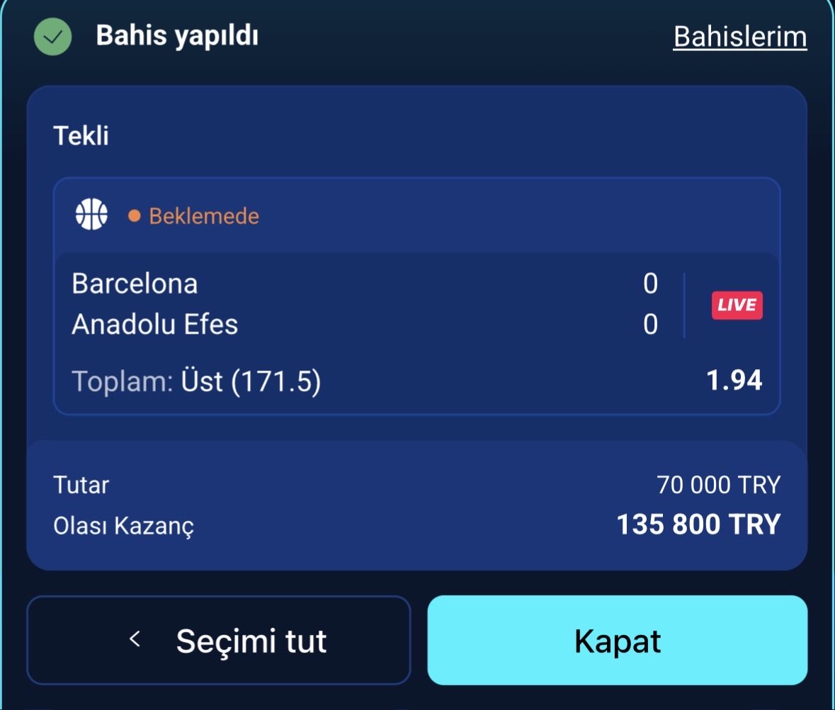 aalpingo's tweet photo. Bu maca bu orana 70k bahis aldırması cidden cok garip, neyse canlıdanda değerlendirebilirsiniz eğer gelirse bir kaç kardeşime güzellik yaparım

Fav rt ve yoruma bak süpriz var https://t.co/Ejni75eZGY