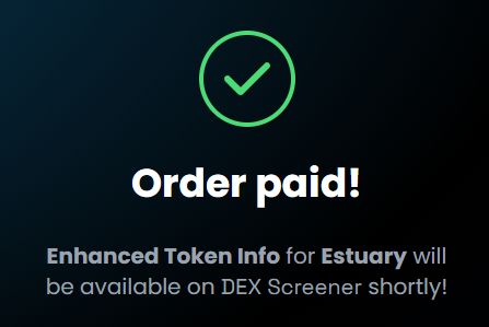 Estuaryliquidty's tweet photo. Dex paid https://t.co/o2viVFomIi