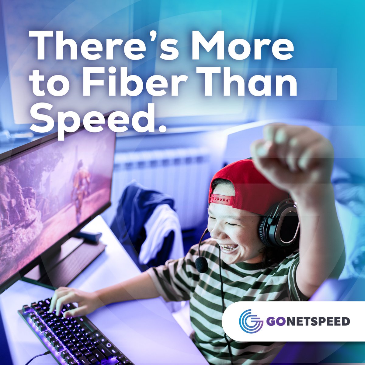 GoNetspeed's tweet photo. Fiber internet isn't just fast, it's built to help deliver dependable performance when you need it most. https://t.co/K8Z51FPzQk