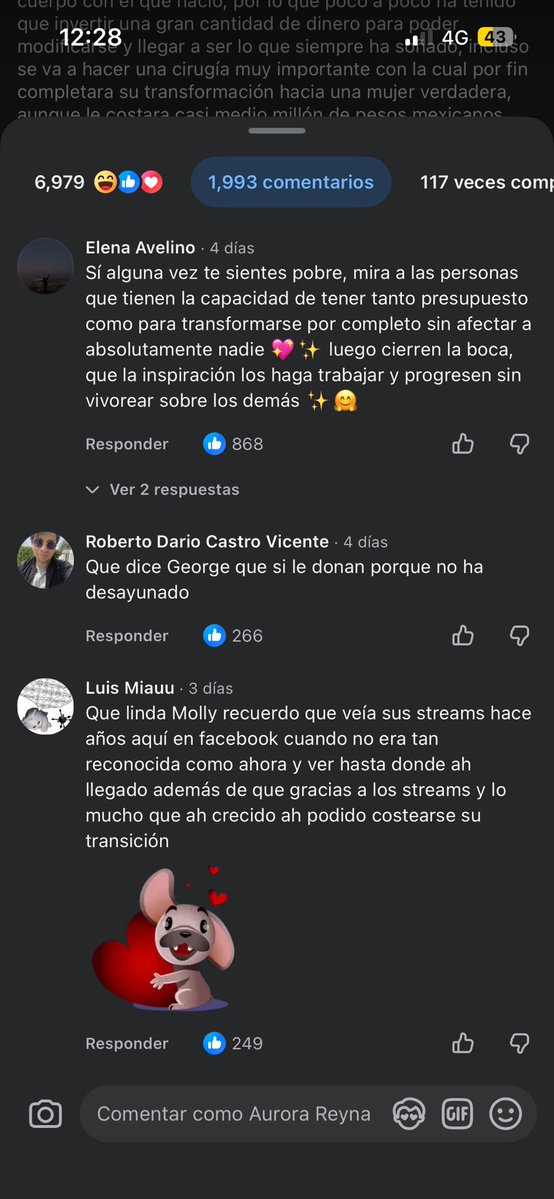 LiizSheeran's tweet photo. Wey, me topé con esta publicación toda nefasta en Facebook y ya me iba a meter a defenderla en comentarios (porque la neta creí que se burlarían de ella) y gran sorpresa me llevé al ver los comentarios tan bonitos que dejaron, neta que padre el impacto que Molly deja ❤️ https://t.co/oL2B1mMB4o