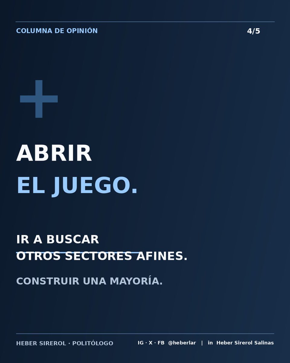 heberlar's tweet photo. El peronismo tiene que renovar. Y abrir el juego.

Renovar no significa solamente cambiar nombres. También exige revisar las formas, los liderazgos, los acuerdos y el proyecto que se ofrece a la sociedad.

De cara a 2027, el peronismo riojano debe analizar todas las alternativas, combinar experiencia con nuevos protagonismos y buscar a quienes puedan aportar desde el territorio, la gestión, el conocimiento y otros sectores afines.

Una fuerza política que quiere volver a representar una mayoría no puede encerrarse en sí misma.

Tiene que escuchar, ampliar y construir.

La discusión ya empezó.

Leé la columna completa:
https://t.co/1npMNjiLr9