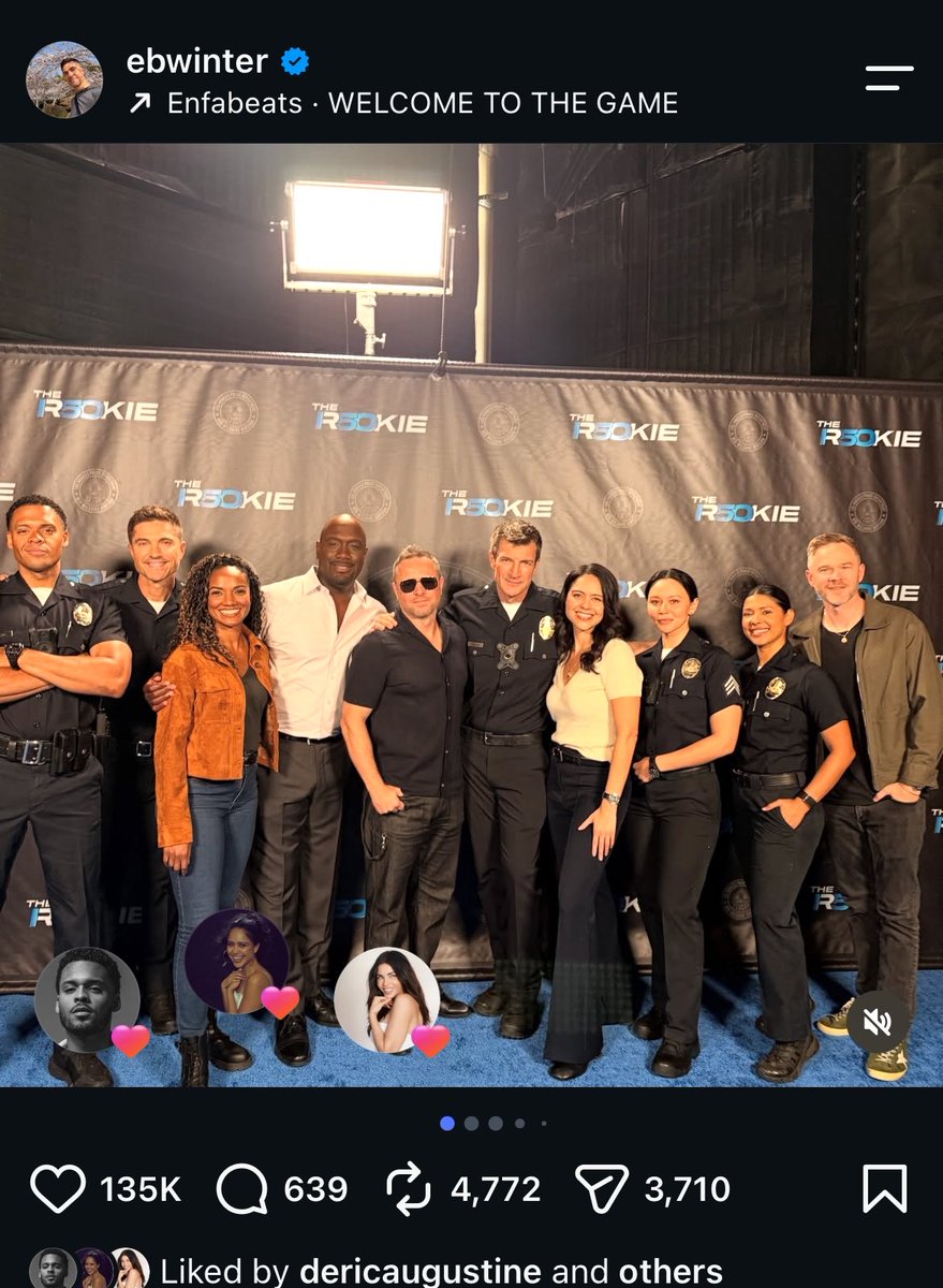 Z3197073017373's tweet photo. More proof that Melissa hates Eric 🤣🤣 liked Brents post fairly early and completely ignored Eric’s the other day even though she was online fawning over Jenna that same day. You can’t make this up #TheRookie #Chenford https://t.co/4QP7JxbDPQ