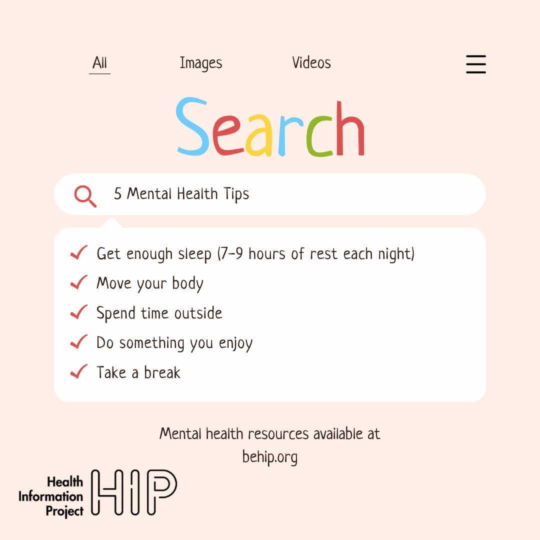 HIPhealthy's tweet photo. These are small daily tips and habits that can help give you a mental health boost when you need it. Remember if you are struggling with your mental health, help is available. Go to https://t.co/pISRKHUhJ6 for resources in your area. #BeHip #BeHealthy https://t.co/6w7MLSoiPP