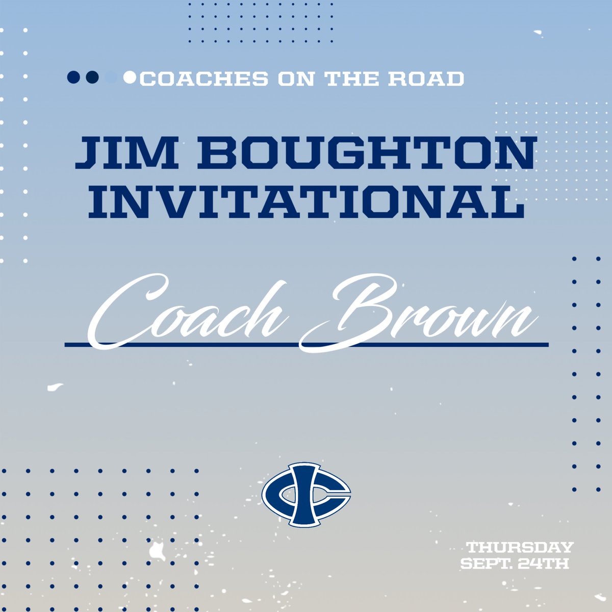 IC_XCTF's tweet photo. @coach_dee_brown will be at the Jim Boughton Invitation today! Send him a message if you want to meet up and talk! https://t.co/81Mt2rmqFQ