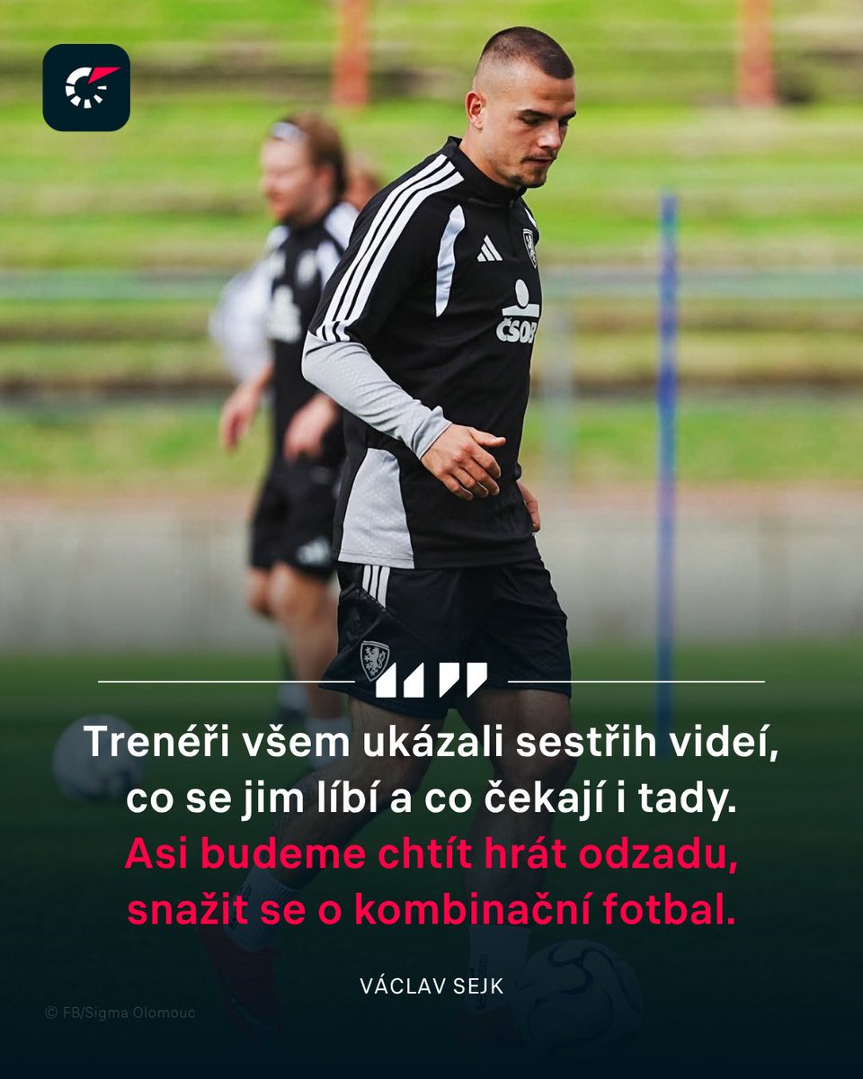 LivesportCZ's tweet photo. ⚽️ https://t.co/vQTq6s0ZtD 📲 Václav Sejk nastínil, jak by se chtěl český tým proti Chorvatům prezentovat. 🇨🇿👀

📸 @SKSigmaOlomouc https://t.co/yGYLbX6n6p