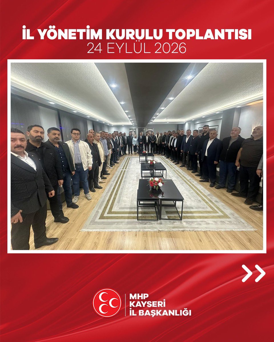 MhpKayseri38's tweet photo. Bugün gerçekleştirilen İl Yönetim Kurulu toplantımızda İl Divan Kurulumuz, İl Disiplin Kurulumuz ve Çalışma Komisyonlarımıza ilişkin görevlendirmeler yapılmıştır. 
Dün  olduğu gibi bugün de Kayseri’mizin en büyük siyasi organizasyonu olarak Liderimizin izinde,gösterdiği hedefe doğru tereddüt etmeden vede gündüz oturmadan gece uyumadan koşmaya devam edeceğiz.  
Şehrimize ve camiamıza hayırlı olsun.@enesertugrulk