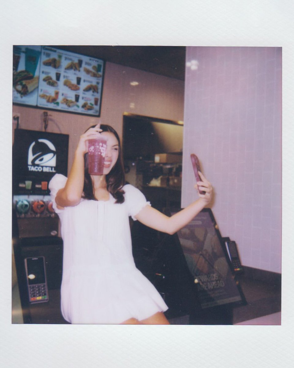 DailyRodrigo's tweet photo. Olivia via Taco Bell’s Instagram! https://t.co/YVoJpZhuMY