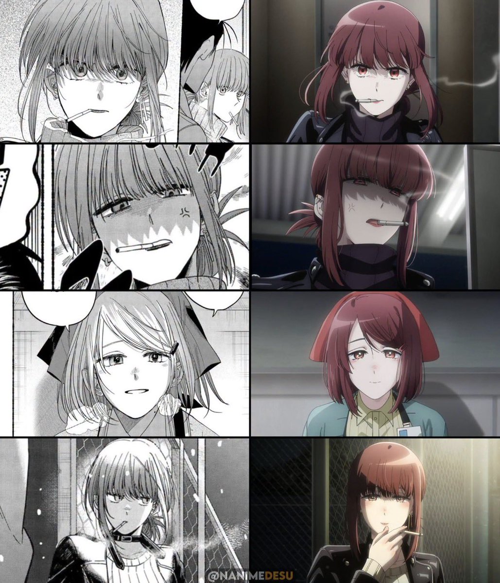 AnimeePost's tweet photo. Anime vs Manga https://t.co/beQ2cUapET