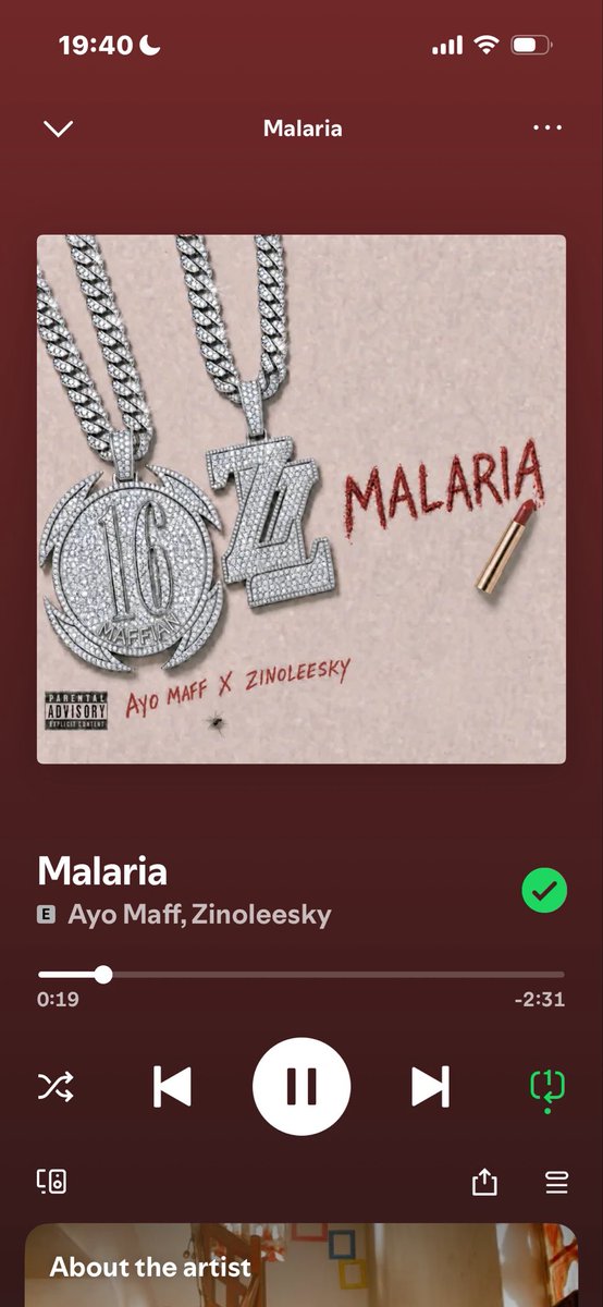 SantaExqCobarr's tweet photo. AYO MAFF ft ZINOLEESKY “MALARIA”. Stream it now and thank me later. 🔥🔥 https://t.co/CfGy8vqne4