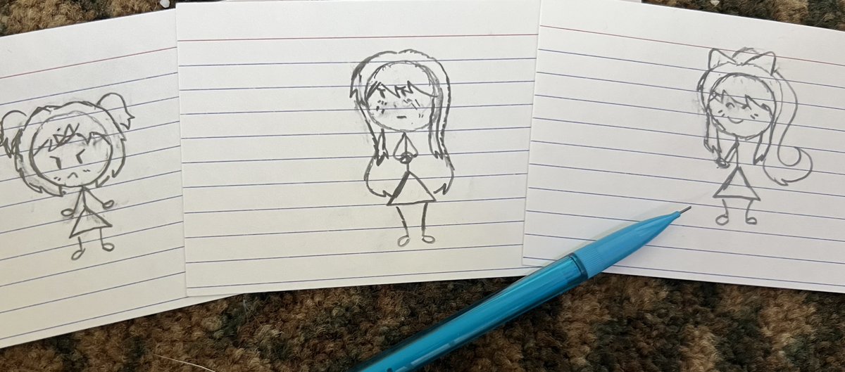 Breakfastfan_Xx's tweet photo. Hiiii everyone! I made some gorgeous drawings of my friends today!!! Monika found it sweet, But Nats found it really annoying that i made her tiny lol its okay tho she'll forgive me... probably #Ilovemyfriends https://t.co/VYdGekSthD