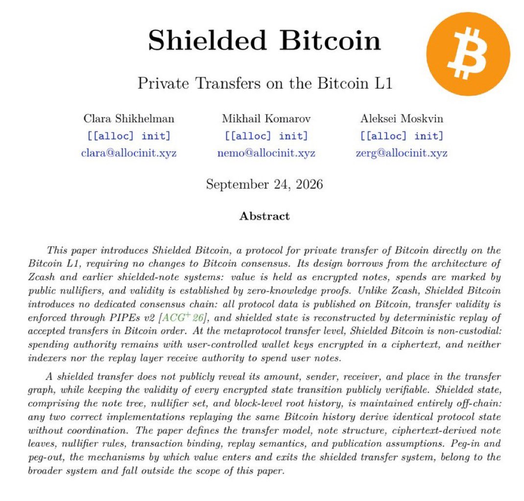 hazibaz's tweet photo. NOW : Researchers propose framework for private transfers on Bitcoin without a need for a soft fork . https://t.co/JTK4ywClfm