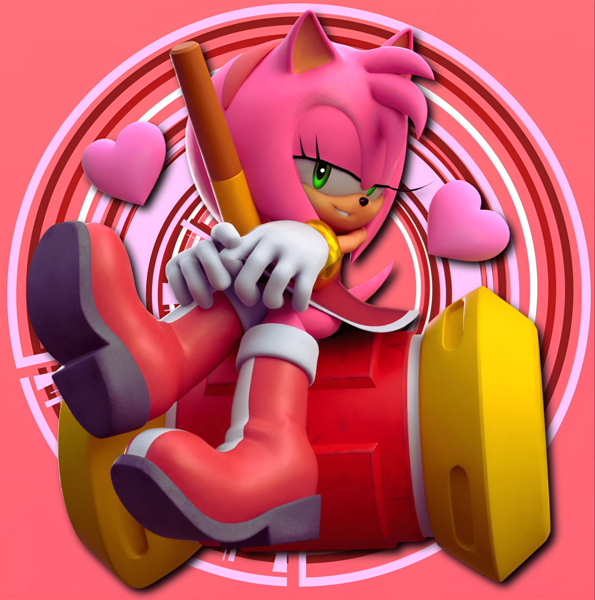Luuvu2112's tweet photo. sweet but deadly hehe 🩷

#amyrose #sonicthehedgehog #blender https://t.co/gxxeMgvUid