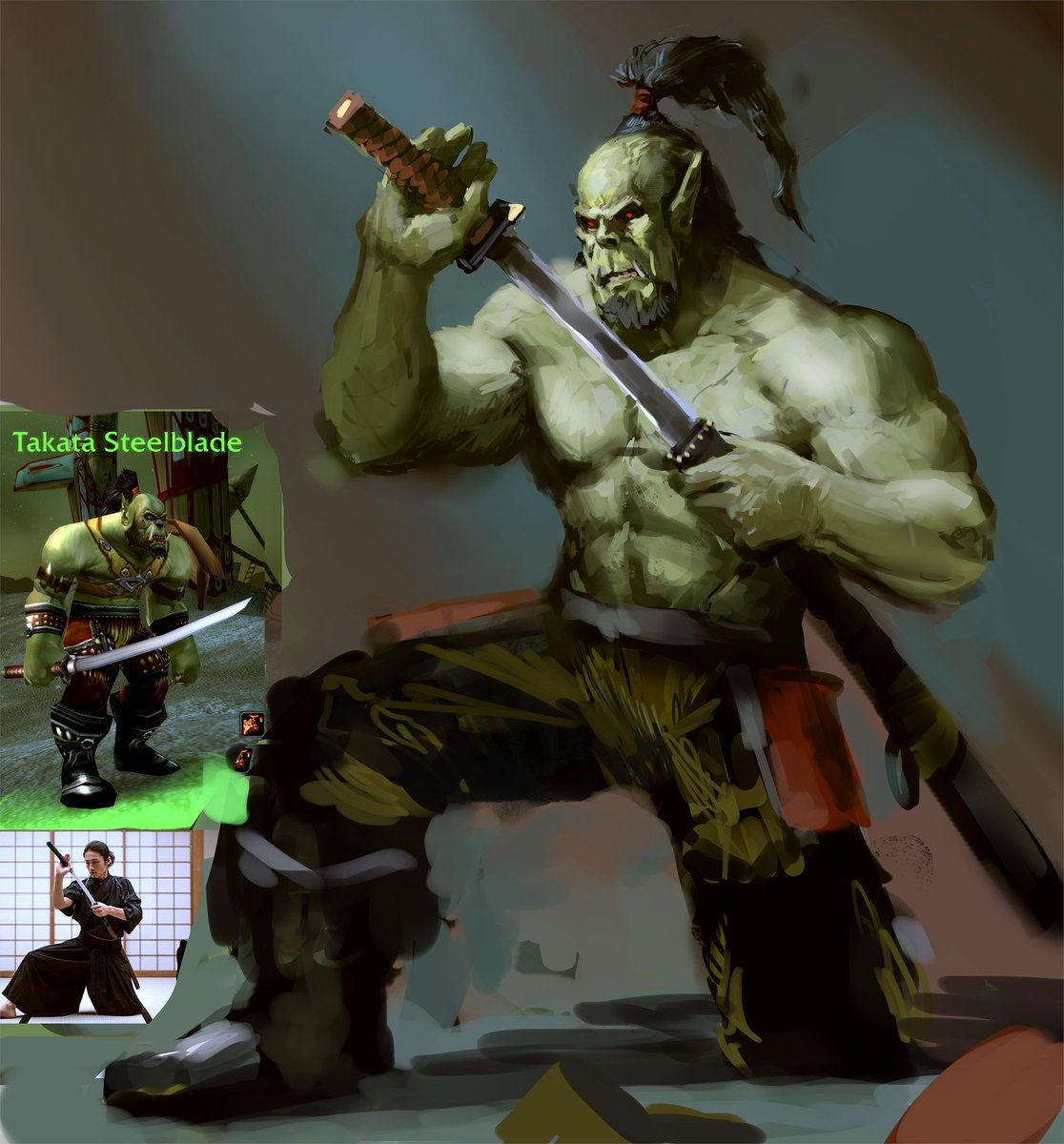 Uromannen2pm's tweet photo. Found an orc with a katana, top 5 coolest shit ive ever seen https://t.co/bSwLExEdUJ