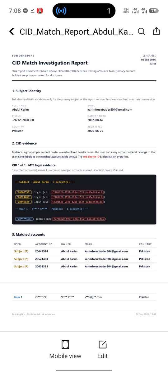Karimforextrade's tweet photo. @hammadtrades @fundingpips Scammer prop firm @fundingpips @Khldfx https://t.co/BjwzBV9VKk