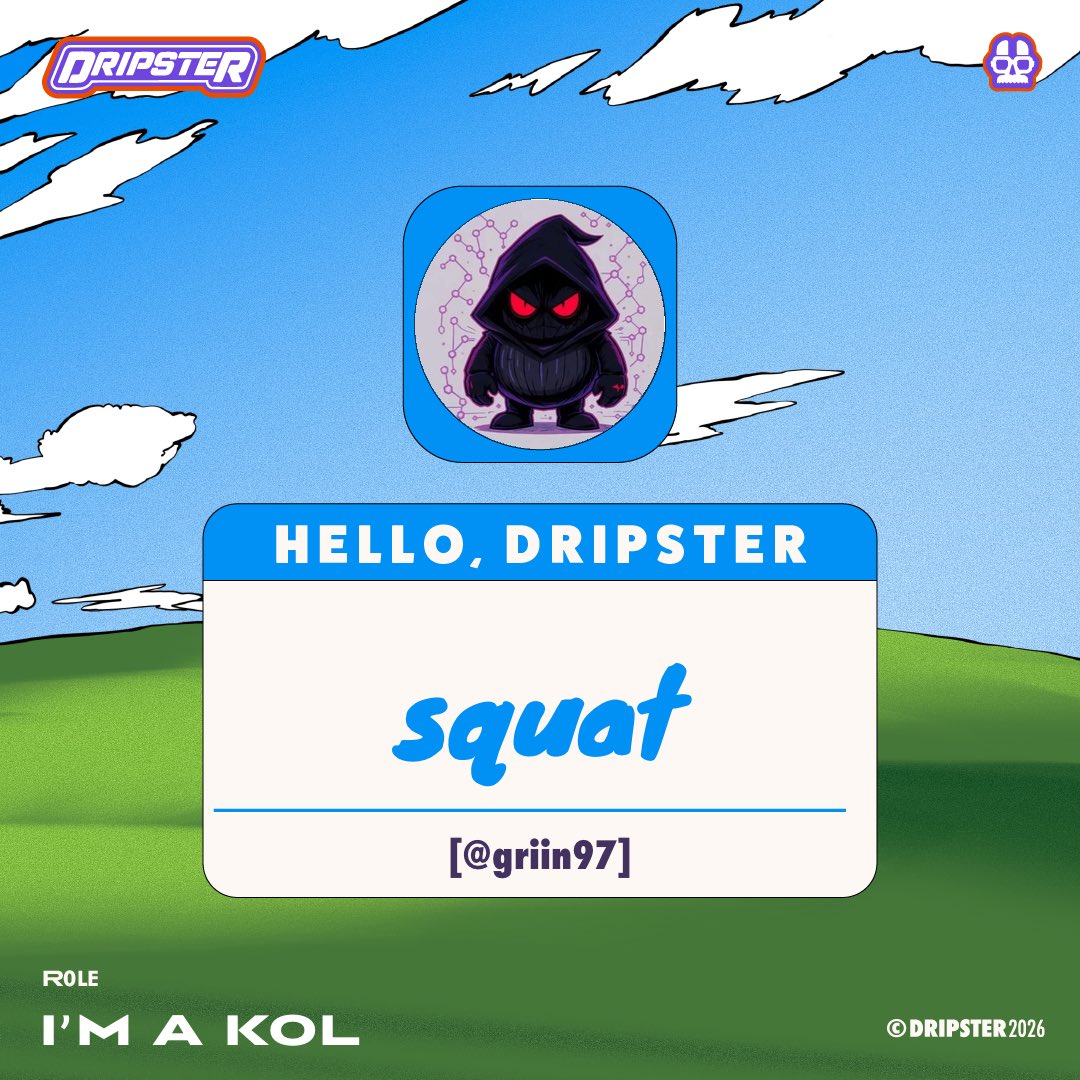 griin97's tweet photo. I'm @griin97 as "I’m a kol"
Reserved my seat for @DripsterNFT

UNLEASH THE BEAST. https://t.co/cH7tEYEoaW