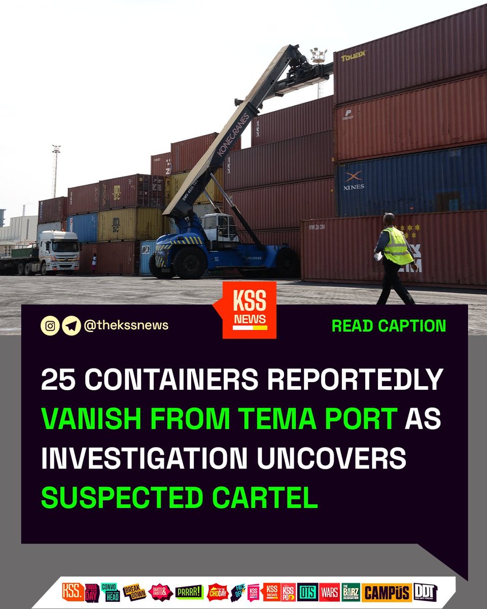 emma_jnrk's tweet photo. How can 25 huge containers vanish from a port with several checkpoints at every stage? This is becoming laughable. After the France bust, they suddenly moved the cocaine out quickly? Ei, Ghana! 3y3 zu🤔😂 https://t.co/PtfAEL2wII
