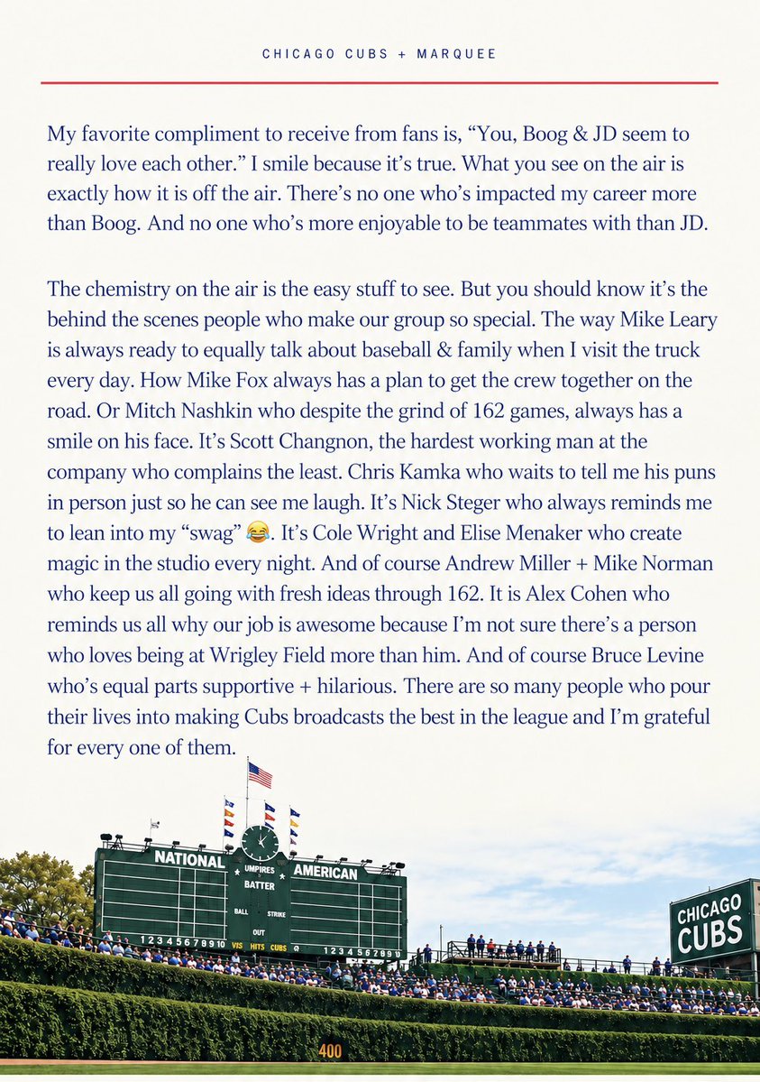 Taylor_McGregor's tweet photo. Forever grateful. Thank you @Cubs + @WatchMarquee. https://t.co/XUw3vFfUdL