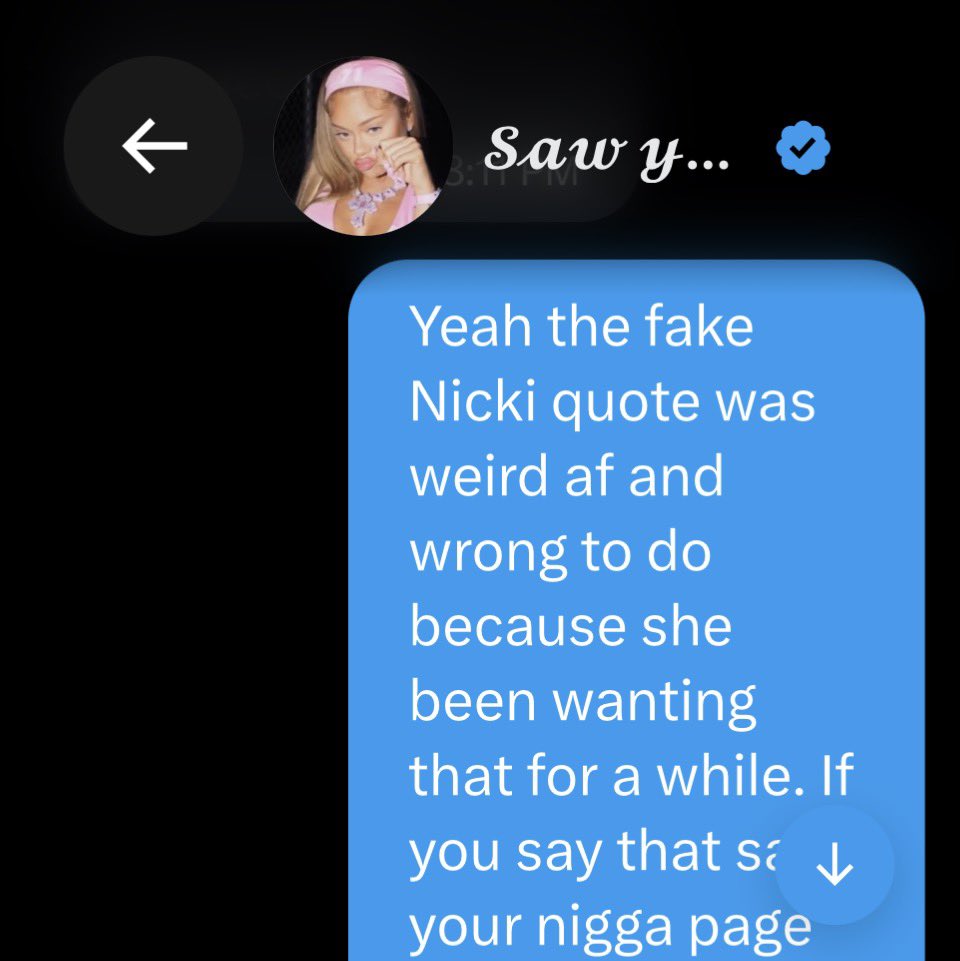 GirlBSerious's tweet photo. @JheneHQ @theegreenprintt @Javarianisugly Why is your friend making fake profiles of Nicki Minaj pretending to be her? https://t.co/ZBQRESAPty