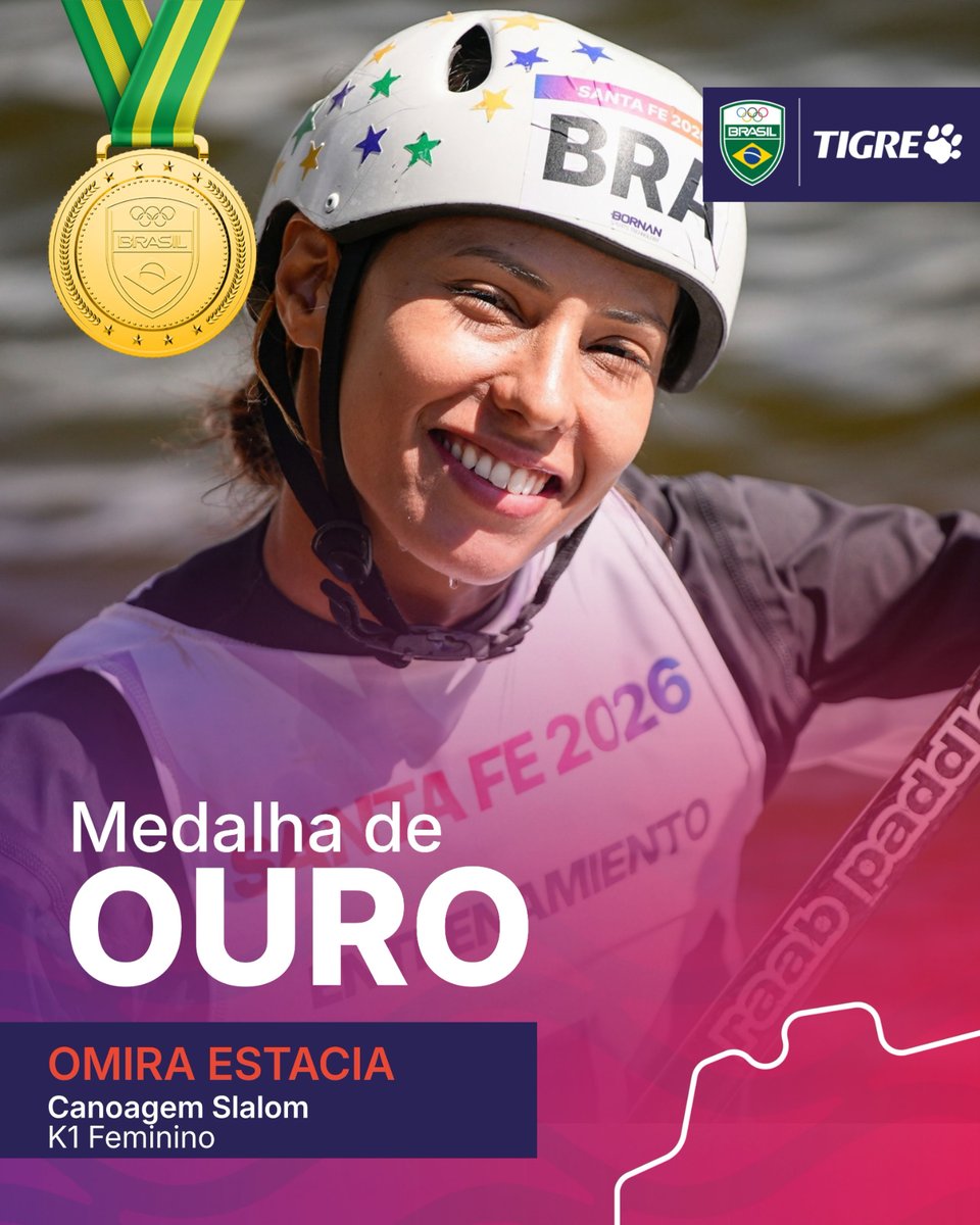 timebrasil's tweet photo. É PÓDIO NA CANOAGEM SLALOM! 🇧🇷🔥🥇🥈🥉

Nossos atletas da Canoagem Slalom deram um show e garantiram medalhas para o Time Brasil nos Jogos Sul-Americanos Santa Fé 2026!

Parabéns, brabos! 👏

📸 @rafaelreichert/COB

#TimeBrasilEmSantaFé #CanoagemSlalom #Tigre https://t.co/1m93KJcMna