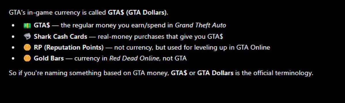 Tailsmancrypto's tweet photo. How is GTA$ not been done, it is GTA's currency

This will be the most popular game of all time 

Tied to their stock

Look at the tweet and search the internet to see they call it GTA$ https://t.co/UQaAqpDGhg