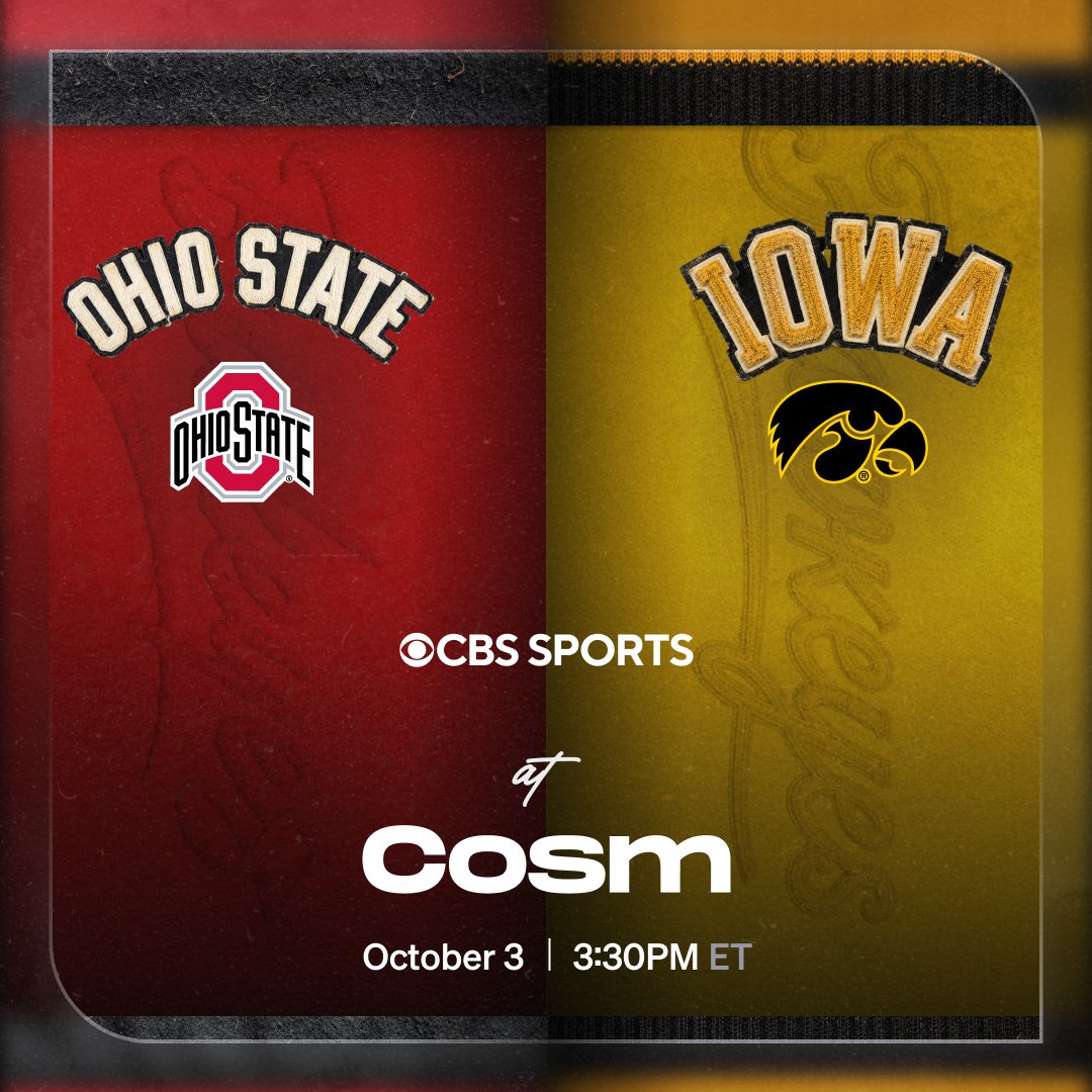 CosmDetroit's tweet photo. Big Ten football hits different at Cosm. 🏈

No. 7 Ohio State vs. No. 17 Iowa. October 3. 3:30 PM.

Catch every moment on the Dome at Cosm Detroit. Get your tickets → https://t.co/bez9DXxCIR https://t.co/dPeBhPEe1j