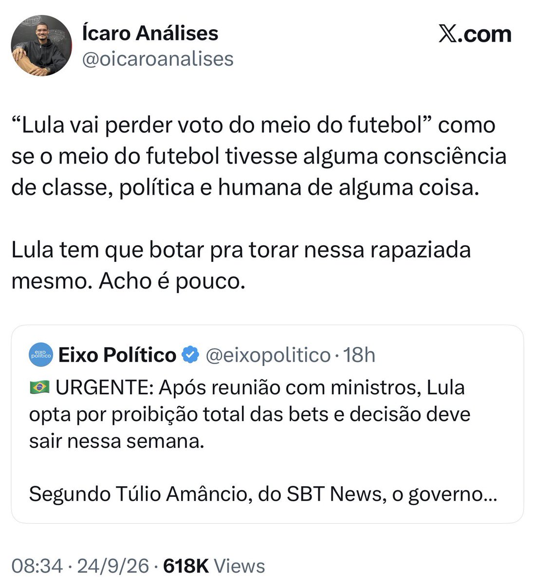 renatajbarreto's tweet photo. Bota pra torar mesmo https://t.co/KvkqMOCd6W