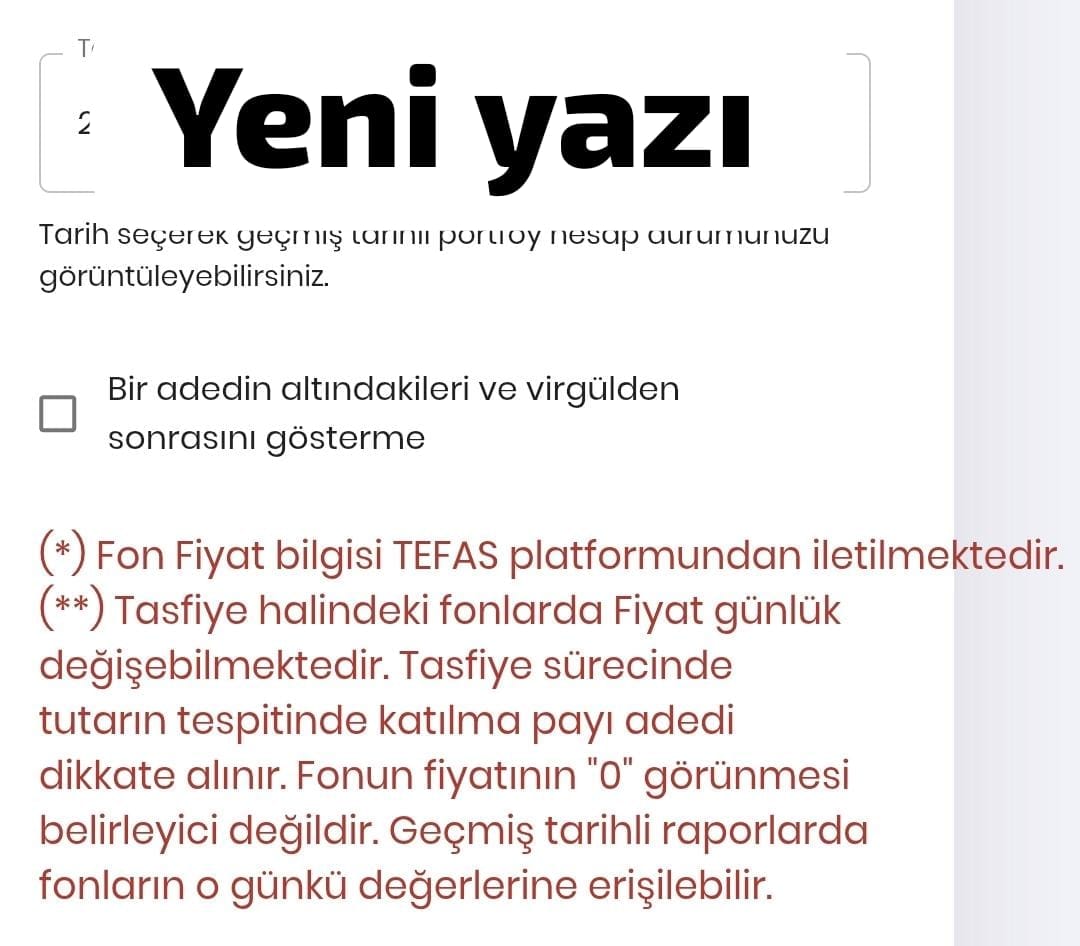 CagriB26816's tweet photo. #MKK EKRANINDA GÖRÜNEN YAZI DEĞİŞTİ AMA..
İlk başta yazan zaten hatalıydı çünkü satış günündeki fiyat değil SONRAKİ FİYAT baz alınır. Bu kafa karışıklığını gidermek için revize edildiğini düşünüyorum. #Pblk olanları etkileyecek, geçmişe dönük bir kanun değişikliğinin yapılacağını düşünmüyorum. Kaos teorileri üretmek kimseye fayda sağlamaz.
#Tera #thf #fon #fonmağdurları #TeraFonMağdurları #spk #borsa