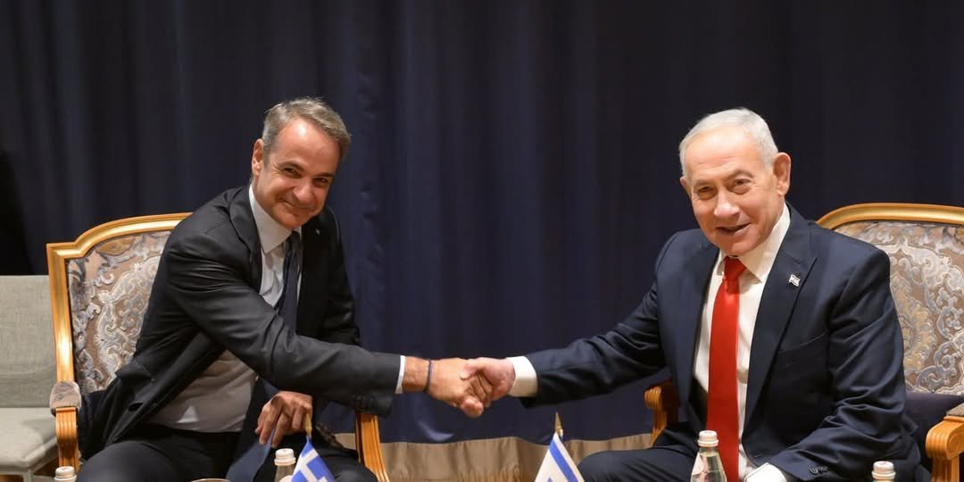 DimiDiwup's tweet photo. Mitsotakis is a disgrace for all the Greeks. Shame on you, sympathizer of a genocidal scumbag. https://t.co/rJTjIkvX27