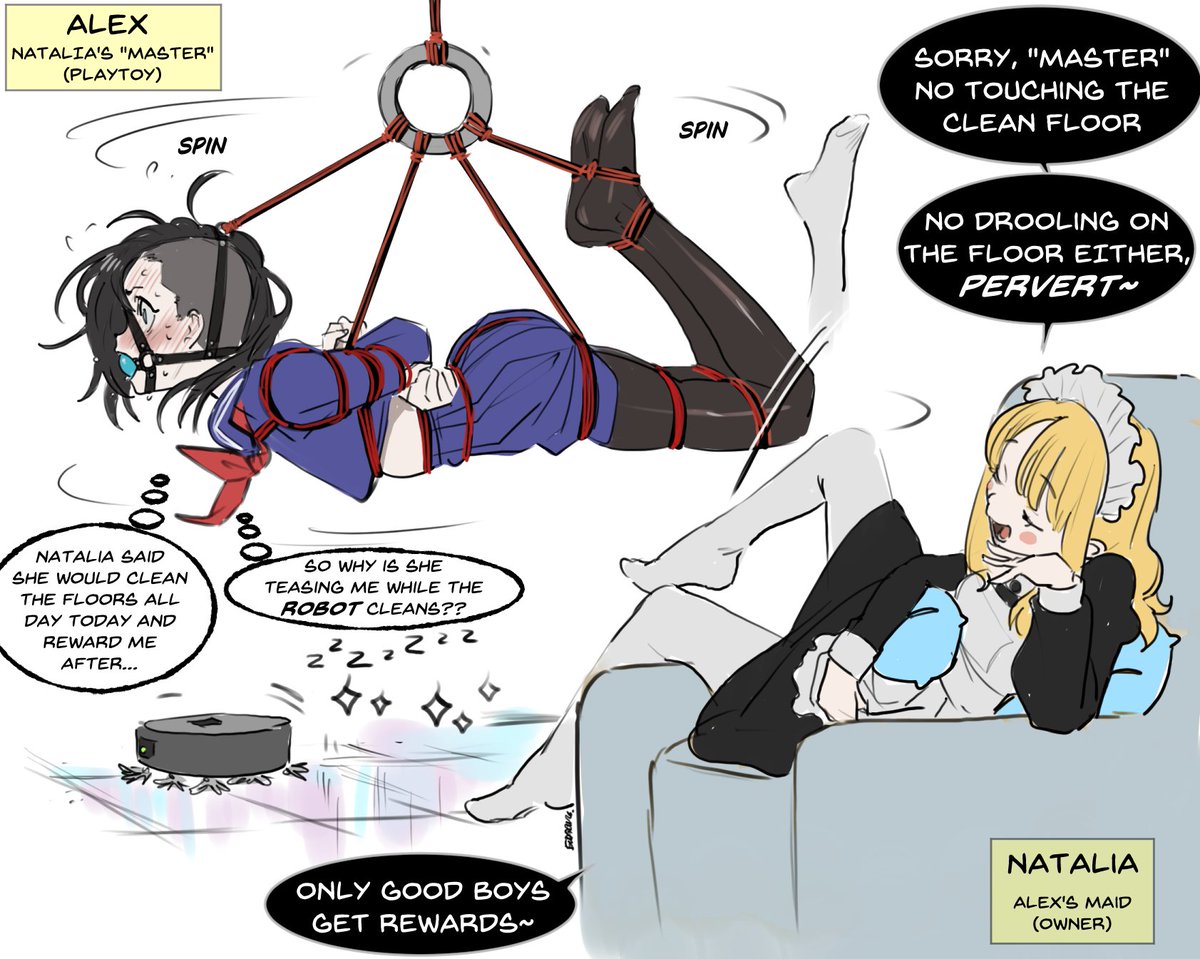 alex_comms's tweet photo. Natalia is such a good maid! She makes sure the floors are perfectly clean, no matter what her 'Master' wants~

And she's cute!!

Art by the wonderful @EUDETENIS https://t.co/q2YBiyylR1