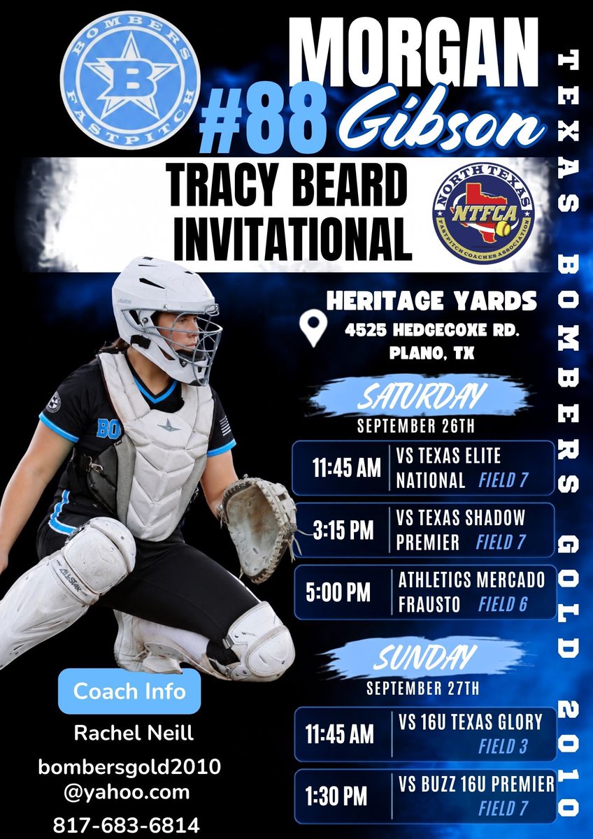 MoGibson2029's tweet photo. Hitting the dirt in Plano this weekend! Playing some tough competition! Iron sharpens Iron….Hope to see you there!
@BombersGold2010 
@bombers_fp https://t.co/hAp8VNXixQ