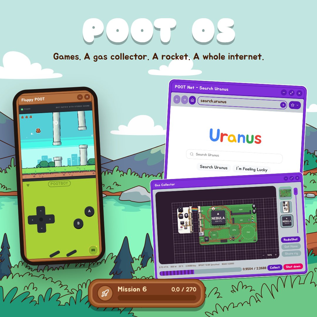 PootFromUranus's tweet photo. POOT OS is now Live!!!! 
Games, Utilities, Art and more! 
Join the community and help get POOT back to Uranus!!!
https://t.co/DXflfARMfb 💩🚀🪐 https://t.co/nFtsECPrgb