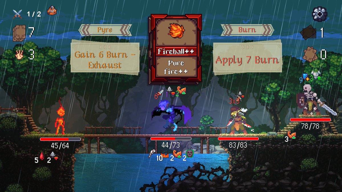 SplitcardGame's tweet photo. Day 18 of posting everyday until my game is released.

Gathered all the elites in one place, which one looks the scariest? 🦇🧌☠️

#indiegame #roguelite #indiedev #pixelart #deckbuildingroguelite #gamedev https://t.co/Flizjxr503