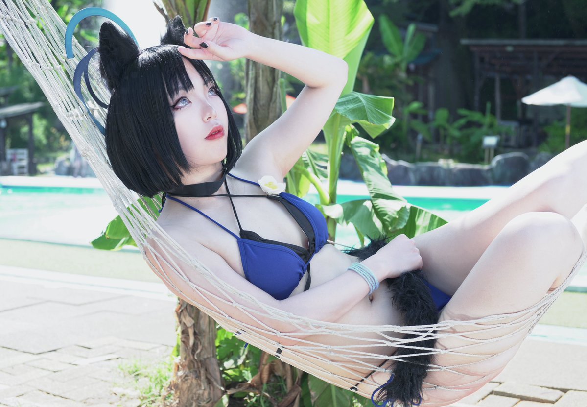 SumireYokan's tweet photo. 🐈‍⬛cos🐾

ブルーアーカイブ
桐生キキョウ

水着のコスプレ写真っていつ頃まであげてもいいのか悩むよね...?

撮影ありがとうございました！
📸riniaさん@rinia2563 
 #Cosplay https://t.co/jrfsZtOOgV