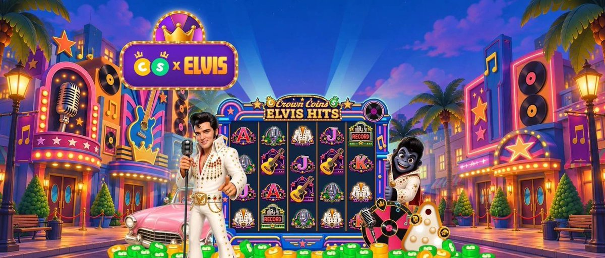 Julie_Cole_'s tweet photo. This launch made our whole timeline cheer the second it hit Crown Coins! How many times have you rewatched this? #FYP #ElvisHits #CrownCoins #CrownCoinsCasino #DavidEby https://t.co/lKDrwqyEZj