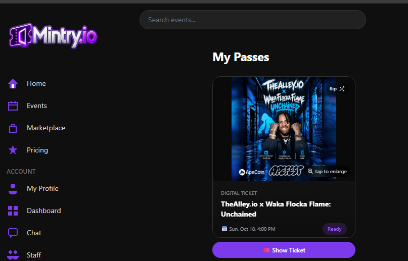 StimulusPKG822's tweet photo. https://t.co/GXRVbp9y0V is more than a ticket page. It’s a Web3 access layer for live events. Built on Apollo Chain, it issues digital passes that live in a buyer’s account—encrypted, scarce, and optionally soul-bound.

✅Creators set quantity caps or bind a pass to a profile so it can’t be flipped. Access is token-gated.
✅Cold storage works too: connect a delegated wallet and still pass the gate. 
✅Checkout is hybrid. Pay with a card or with approved crypto through BLAQpay. No wallet? Email login can spin one up on the platform.

That’s the stack: on-chain identity + NFT gating + hybrid settlement + account-bound tickets. Event access that actually talks to the chain.

🚨Hold BAYC, MAYC, or a Blaqclouds VIP NFT and the checkout price drops for the upcoming Waka Flocka Flame Unchained event.
 https://t.co/xtQVPzE3wX #Web3 #Ticketing #NFTs #ApolloChain
#BLAQclouds $BCDS