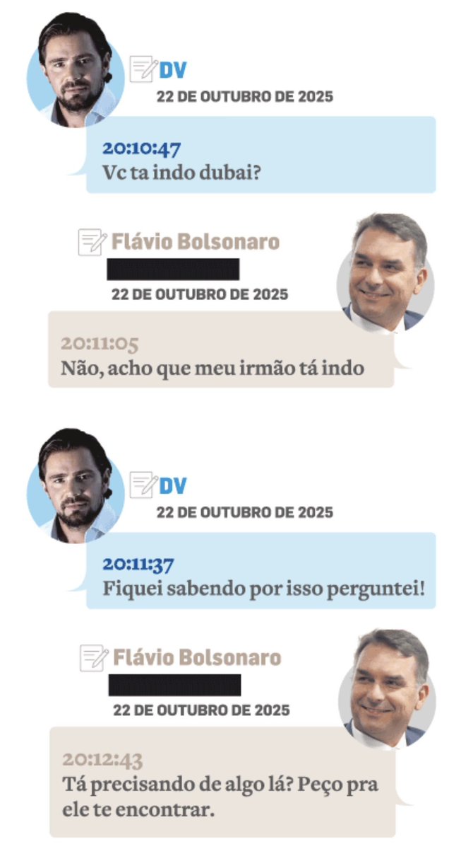 allandospanos's tweet photo. O Bananinha fazia compras para o Vorcaro em Dubai?

Vorcaro: "Tá indo pra Dubai?"

Flávio: "Não, acho que meu irmão tá indo."

Vorcaro: "Fiquei sabendo, por isso perguntei."

Flávio: "Tá precisando de algo de lá? Peço pra ele te encontrar."

Desde 2021, Bananinha faz viagens constantes ao oriente médio. Quando estourou o caso do filme, o Bananinha estava lá com o Mário Frias.