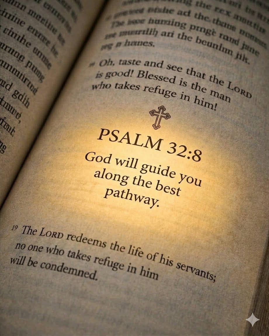 DearGod8pq's tweet photo. PSALMS 32: 8. https://t.co/yEbTsiWSNE