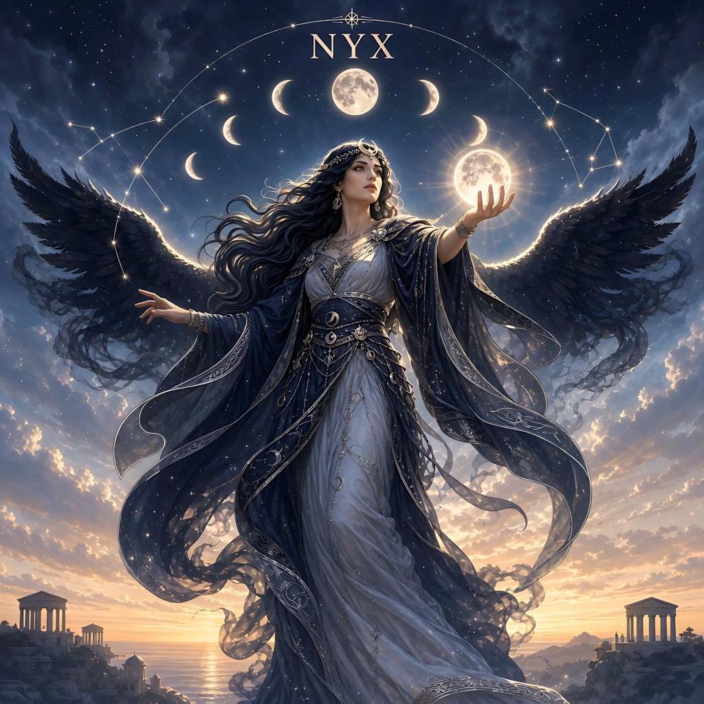 Crone444's tweet photo. Nyx :

the Primordial Dark. Wisdom in accepting the unknown and recognizing that not everything needs to be illuminated to have meaning. https://t.co/qtJNKI4H2d