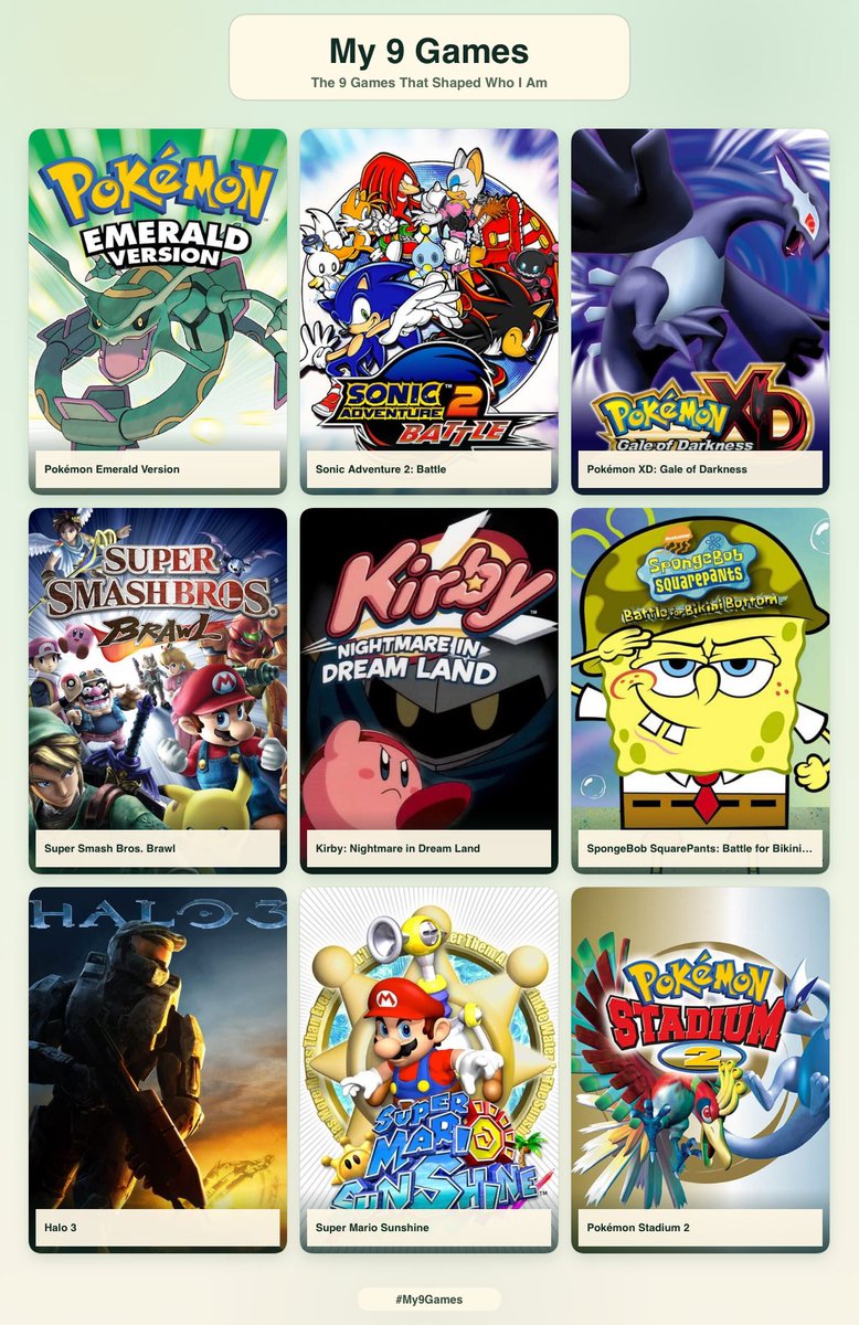KoopaNJ's tweet photo. 9 games that made me not study for tests ❤️ https://t.co/JTLigE0juY