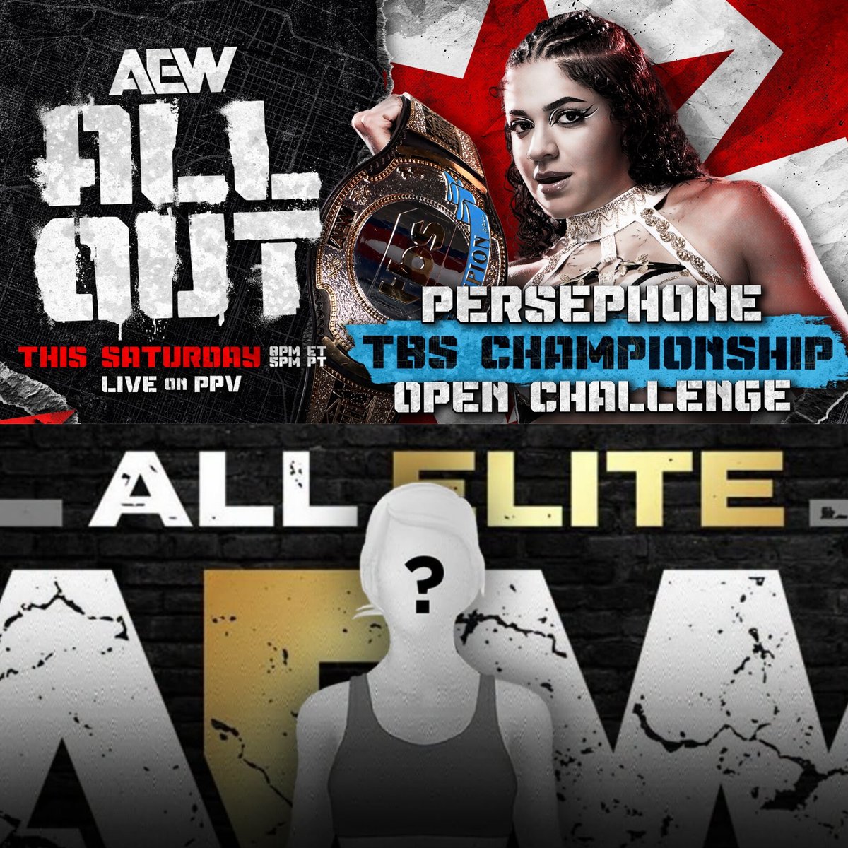 TheDrainmaker's tweet photo. Tony Khan says Persephone’s TBS title mystery challenger could be:

• someone already in AEW
• someone from outside
• someone new debuting 👀

(All Out media call) https://t.co/pn7y7ccyHv